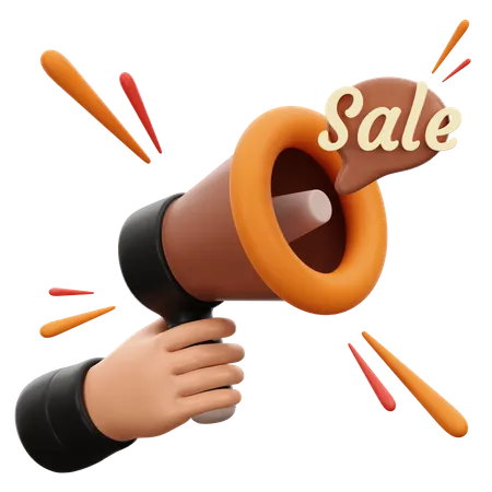 Megaphone Sale Promotion  3D Icon