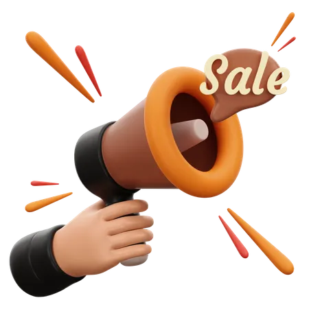 Promotion de vente de mégaphone  3D Icon