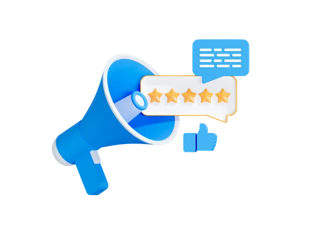 Megaphone With Feedback  3D Icon