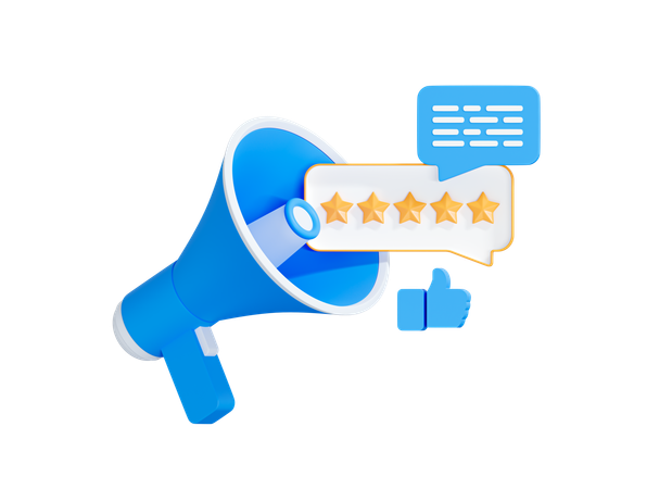 Megaphone With Feedback  3D Icon