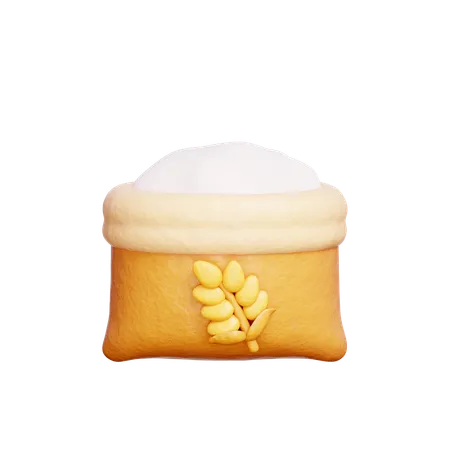 Mehl Weizen  3D Icon