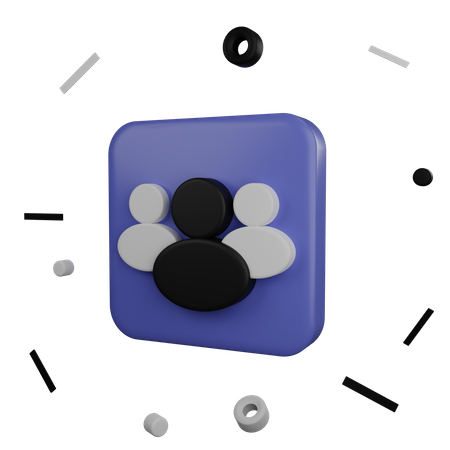 Mehrere Benutzer  3D Icon