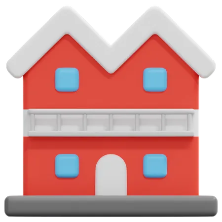 Mehrfamilienhaus  3D Icon