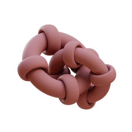 Mehrknoten-Torus  3D Illustration