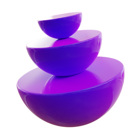 Meia bola  3D Icon