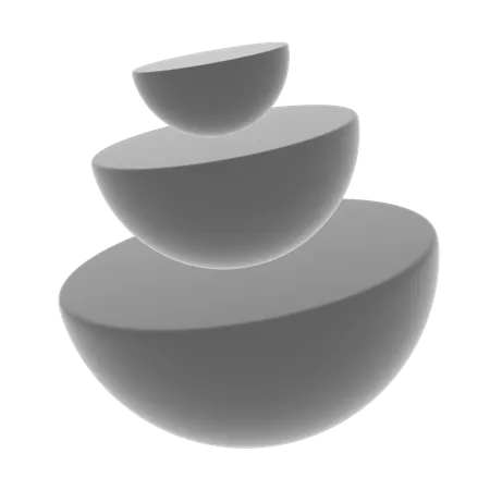 Meia bola  3D Icon