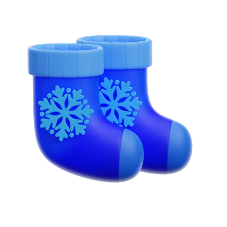 Meia de inverno  3D Icon