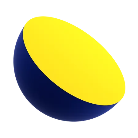 Meia esfera  3D Icon