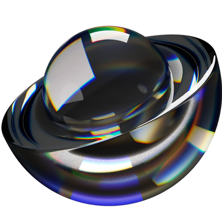 Núcleo de meia esfera 1 escuro  3D Icon