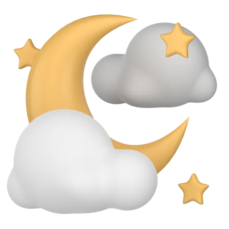 Meia-noite  3D Icon
