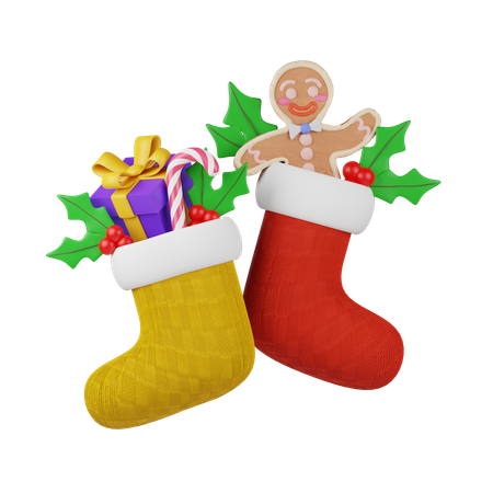 Meias de natal  3D Icon