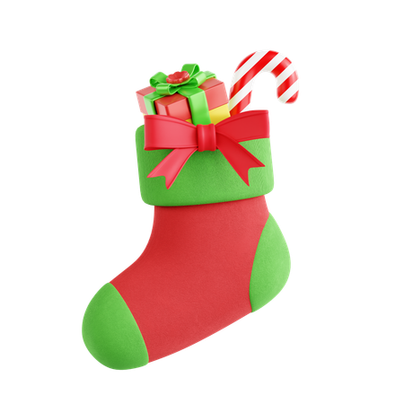 Meias de natal com presente  3D Icon