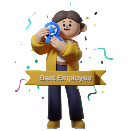 Meilleur travailleur  3D Icon