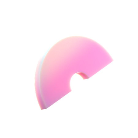 Meio disco  3D Icon