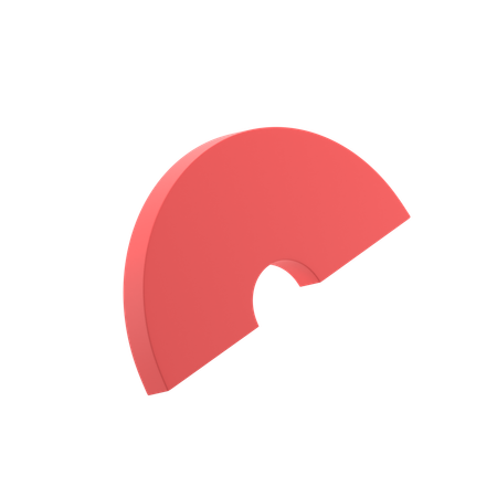 Meio disco  3D Icon