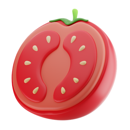 Meio tomate  3D Icon