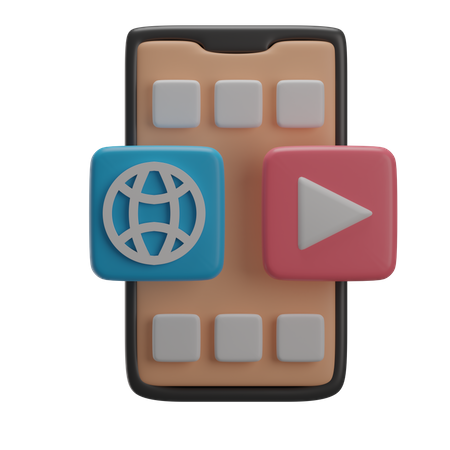 Meios de comunicação  3D Icon