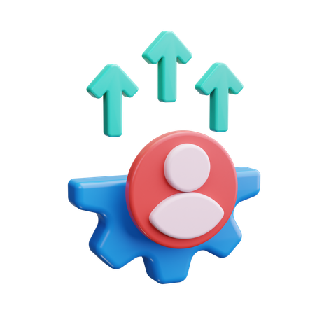 Mejora del usuario  3D Icon