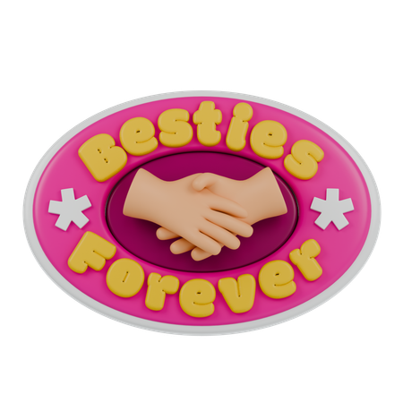 Mejores amigas para siempre  3D Sticker