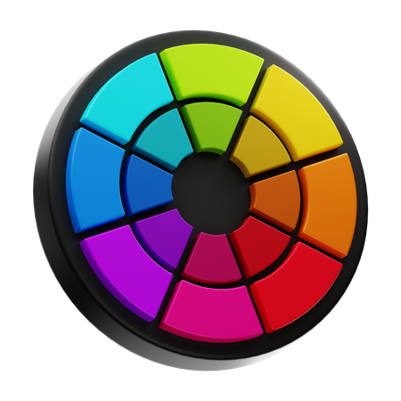 Mélange de couleurs  3D Icon