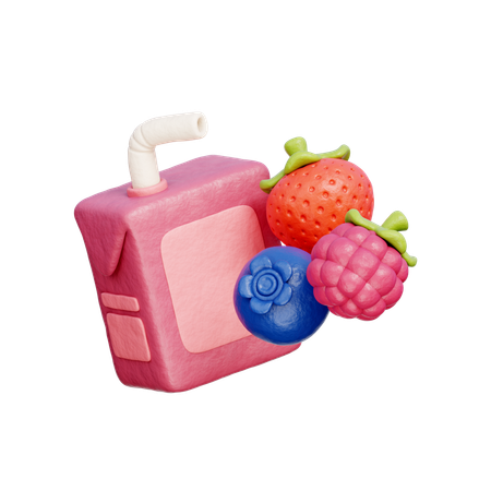 Mélanger une boîte de jus de baies  3D Icon