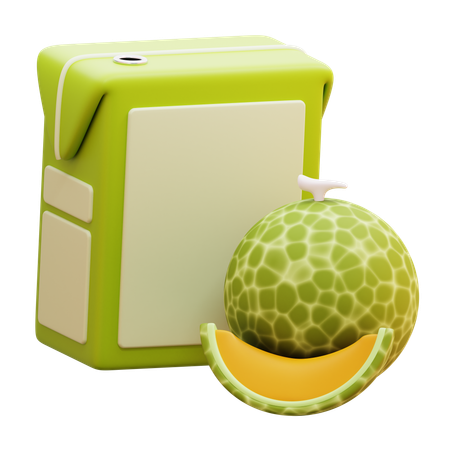 Melon Juice Box  3D Icon