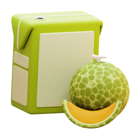 Melon Juice Box  3D Icon