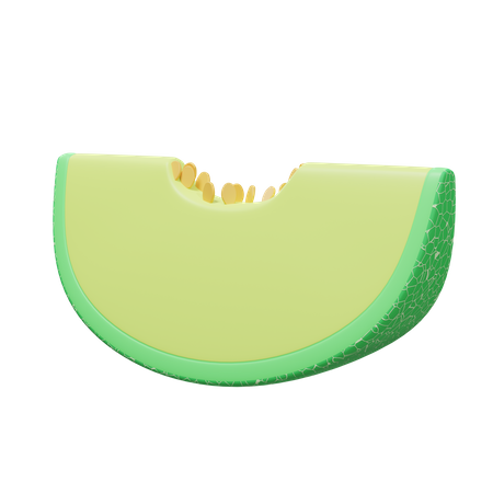 Melon Slice 3D Illustration