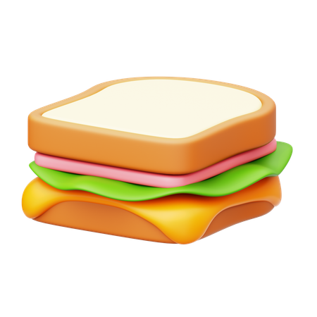 Melt Cheese Overload Sandwich  3D Icon