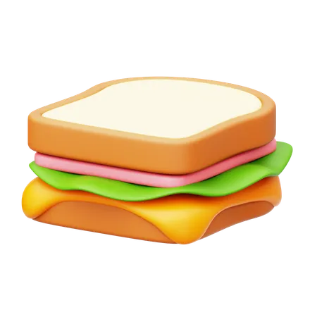Melt Cheese Overload Sandwich  3D Icon