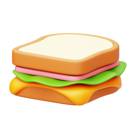 Melt Cheese Overload Sandwich  3D Icon