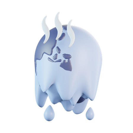 Melting Earth  3D Icon
