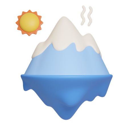 Melting Iceberg  3D Icon