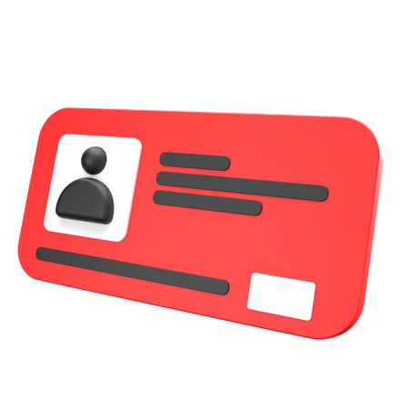 Member Id Card  3D Icon