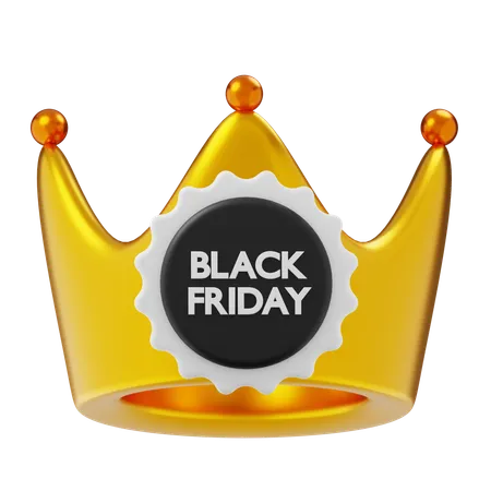 Premium Member Sign Gold Crown Loyal Customer Black Friday 3 D Icon Illustration Vector Happy Shopping With Discount And Hot Sale 3D Icon