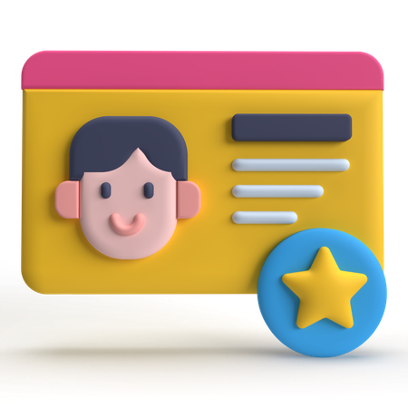 Membership Card  3D Icon