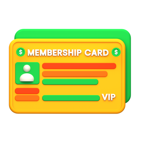 Membership Card  3D Icon