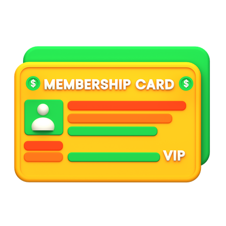 Membership Card  3D Icon