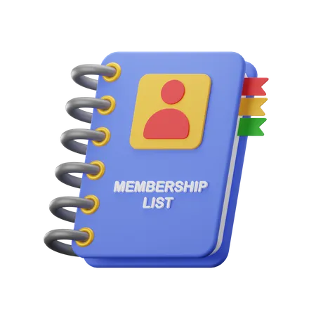 Membership List  3D Icon