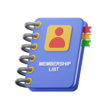 Membership List  3D Icon