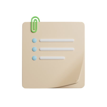 Memo  3D Icon