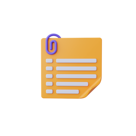 Memo  3D Icon