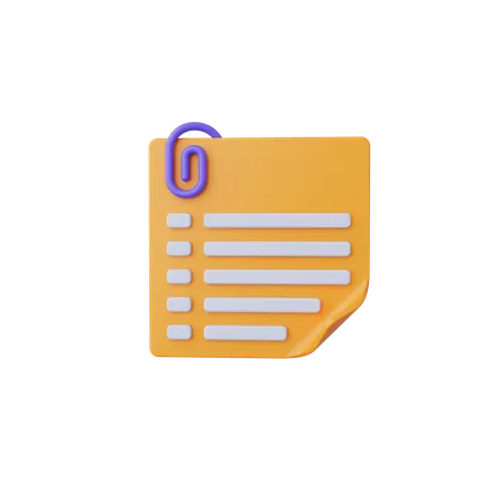 Memo  3D Icon