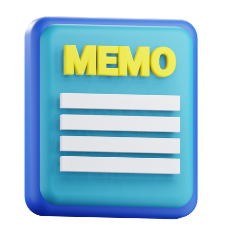 Memo  3D Icon