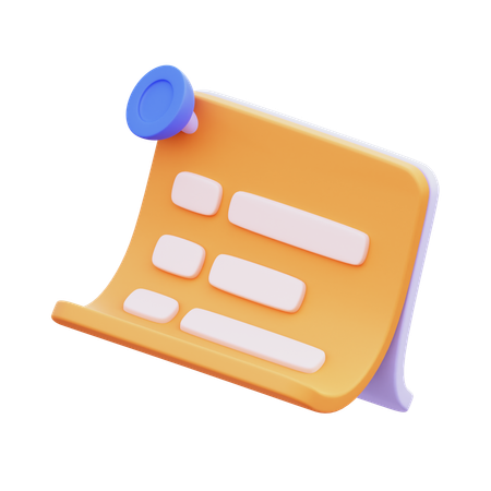 Memo  3D Icon