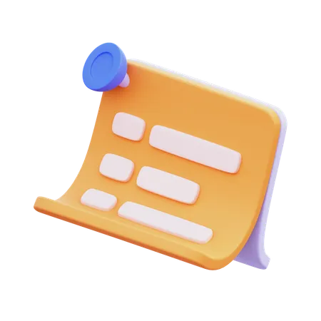 Memo  3D Icon