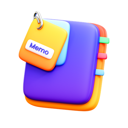 Memo  3D Illustration