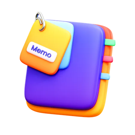 Memo  3D Illustration