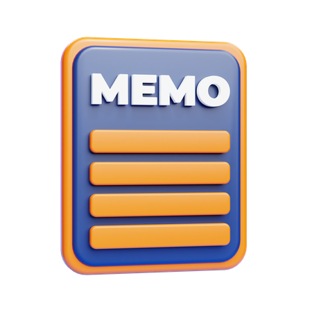 메모 파일  3D Icon