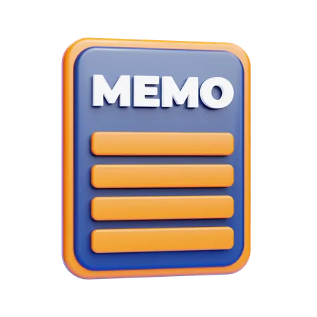 Memo File 3 D Icon 3D Icon
